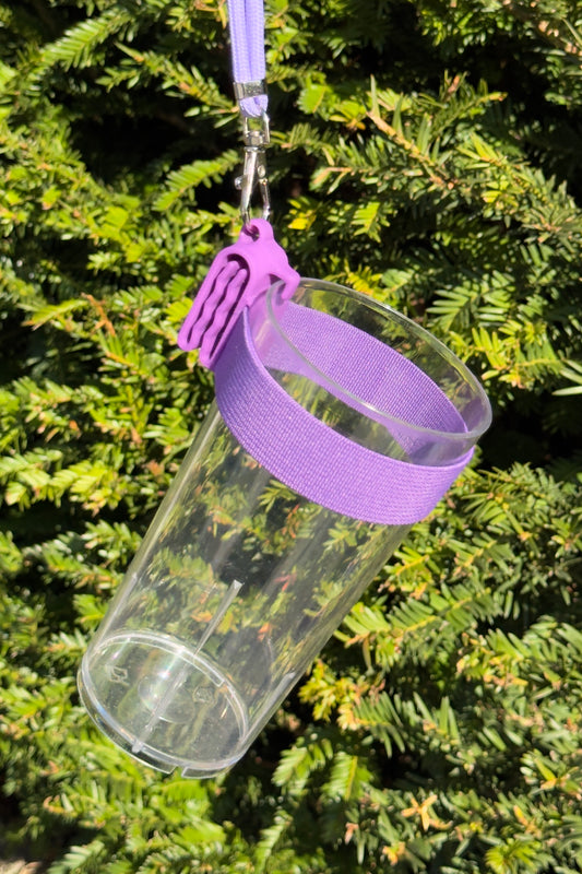 "Pretty Purple" Clip A Cup with Luxury Lanyard