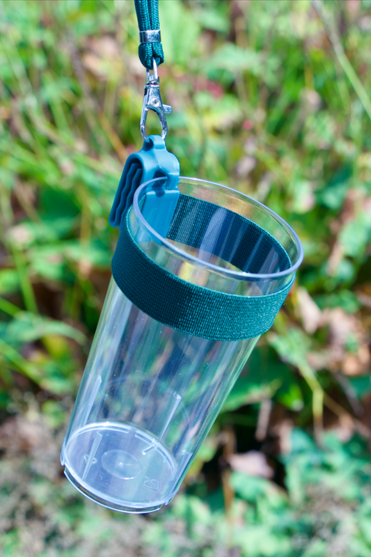 "Mean Green" Clip A Cup with Luxury Lanyard