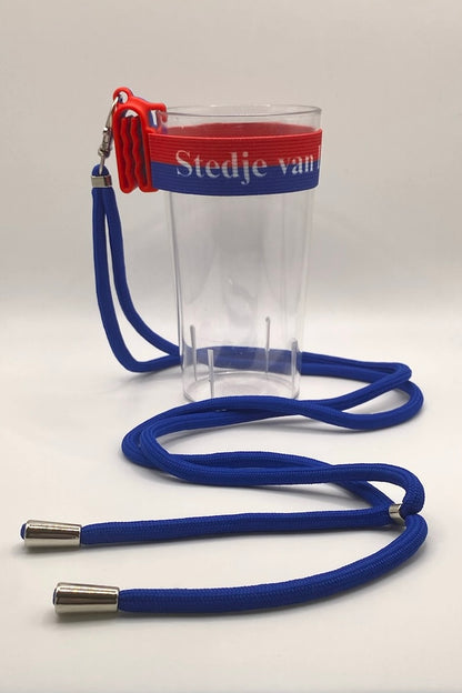 "Stedje van Lol en Plezeer" Clip A Cup with Luxury Lanyard