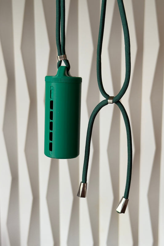 "Mean Green" Coin Holder with Luxury Lanyard