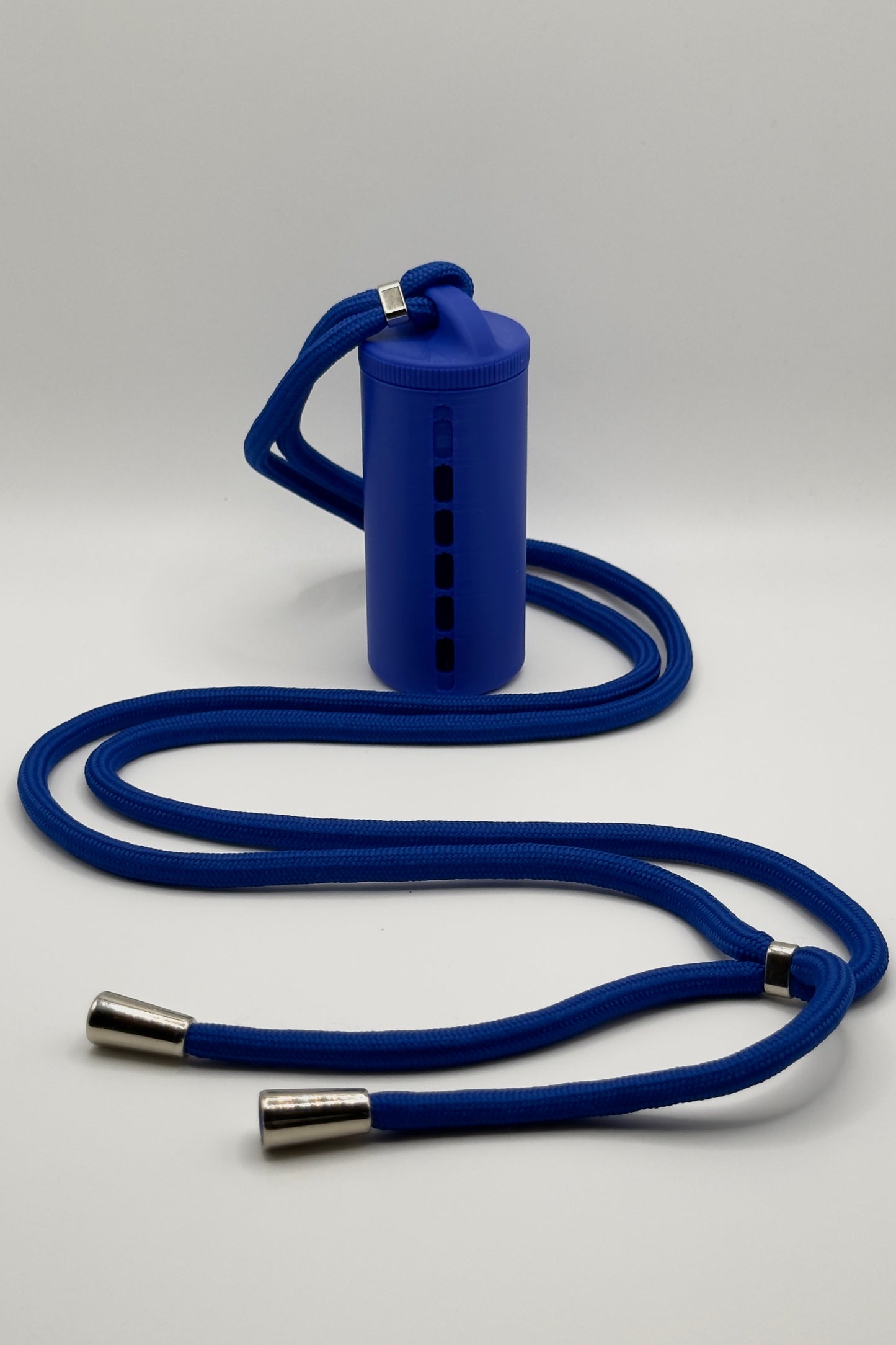 "Bold Blue" Coin Holder with Luxury Lanyard