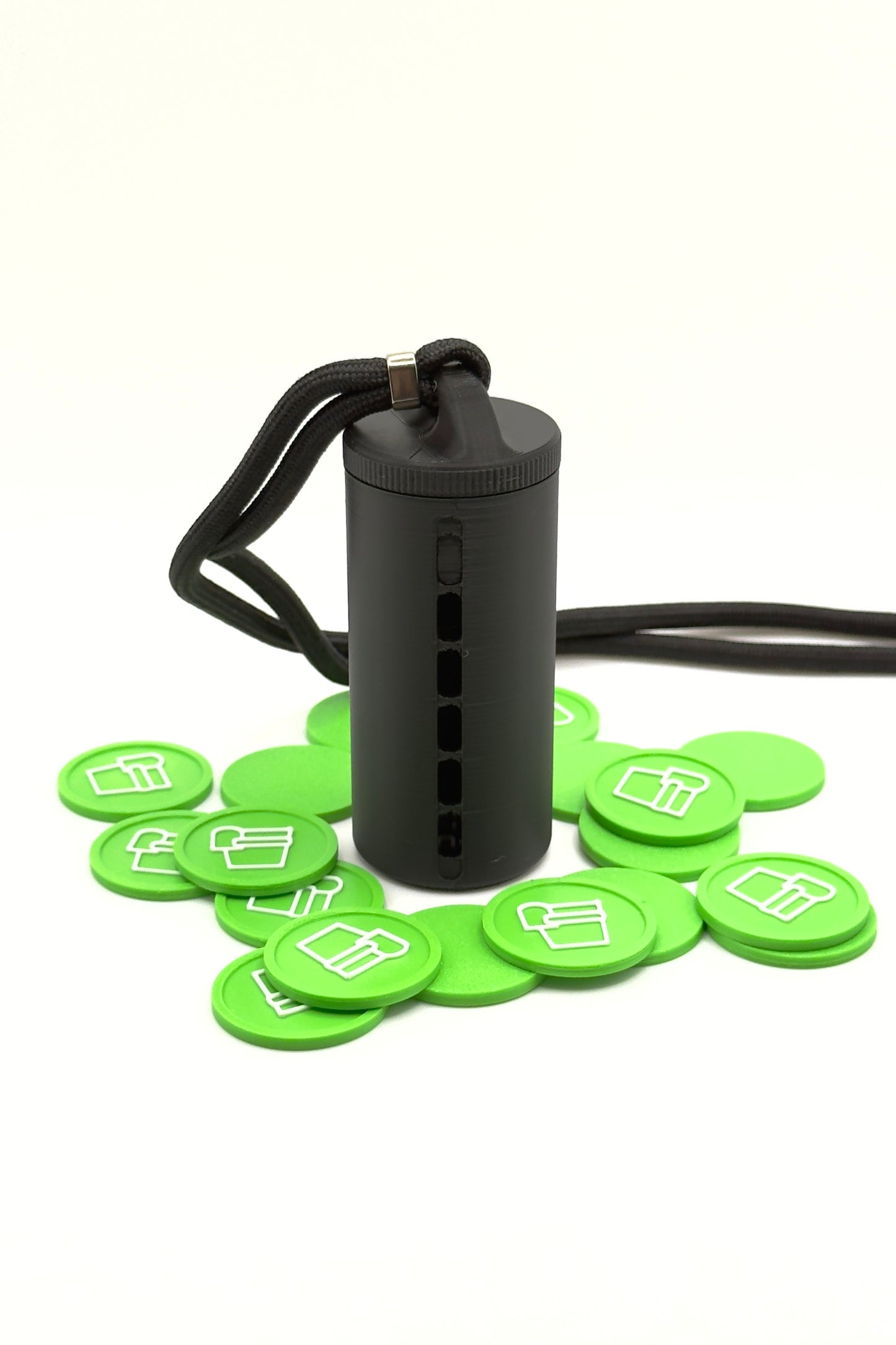 "Night" Coin Holder with Luxury Lanyard