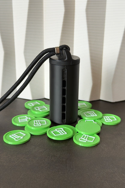 "Night" Coin Holder with Luxury Lanyard