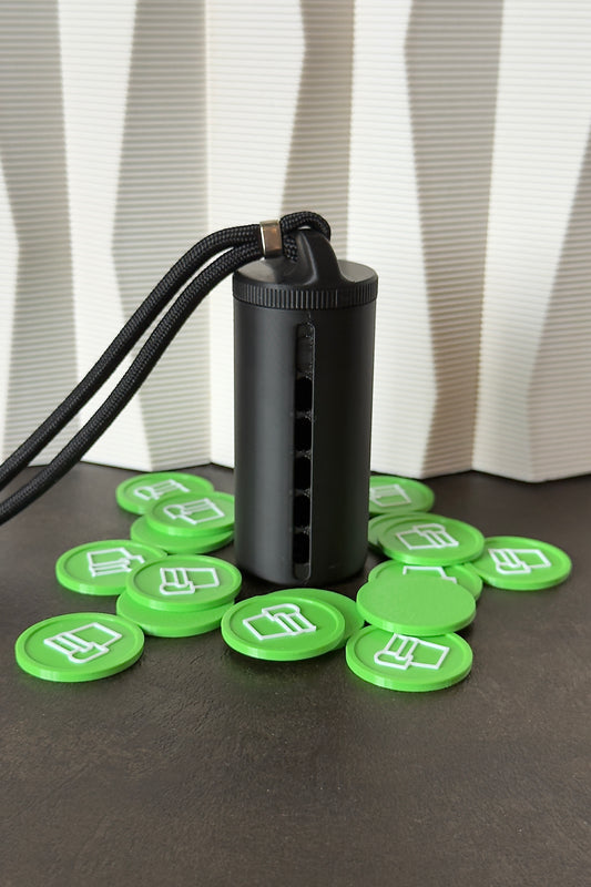 "Night" Coin Holder with Luxury Lanyard