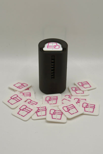 "Night" Coin Holder with Spring for Square Coins